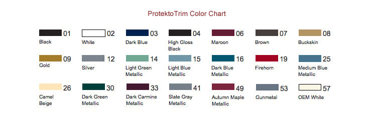 ProtektoTrim Color Chart